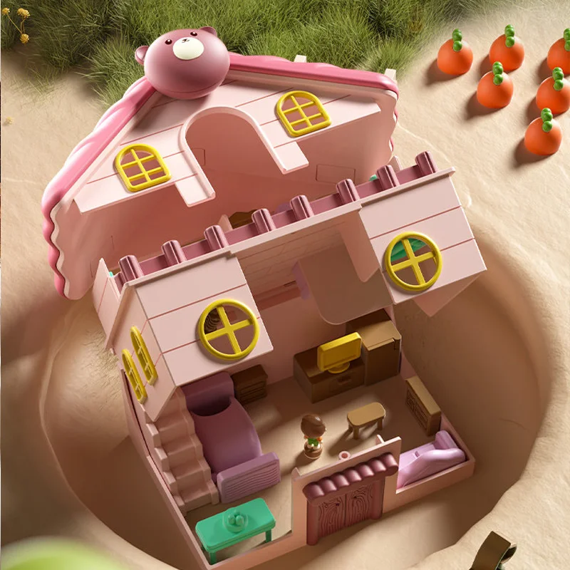 Casa delle Bambole con Attrazione Magnetica, Villa Giocattolo Mobile, Decorazione Raffinata, Sorpresa per Bambini, Ragazzi e Ragazze, Regalo per Vacanze e Compleanni