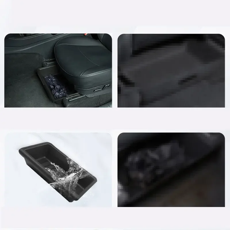 

For Tesla Model Y 2020-2023 Under Seat Storage Box Car Rear Seat Storage Box Organizer Tray for Model Y Accessories