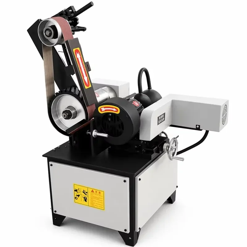 Desktop Belt Grinder for Small Round Tube Stainless Steel Outer Surface Grinding Workshop