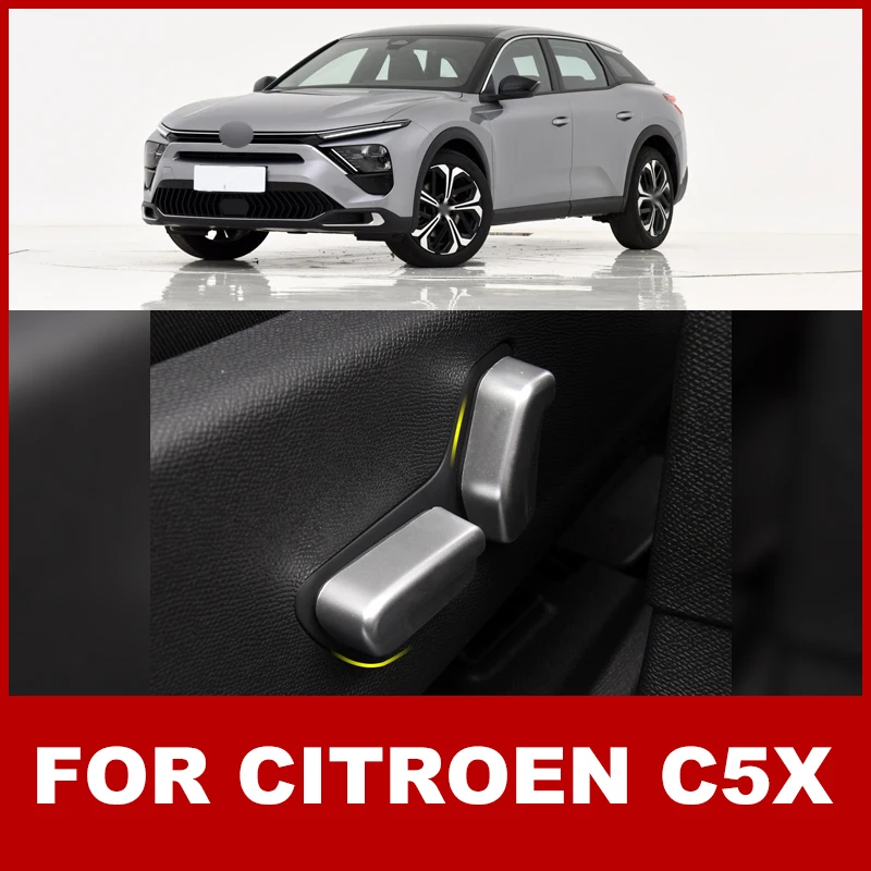 Image of Auto Styling Sitz verstell knöpfe decken Dekorations leisten für Citroen C5x Innen zubehör