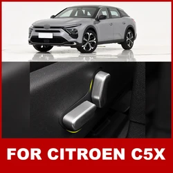 Car Styling Seat Adjustment Buttons Cover Decoration Trims For Citroen C5X 2022 2023 Interior Accessories