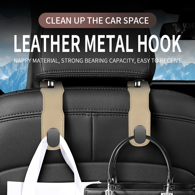 Car mounted hook car seat back storage rear multifunctional storage hanging bag small hook car interior accessories