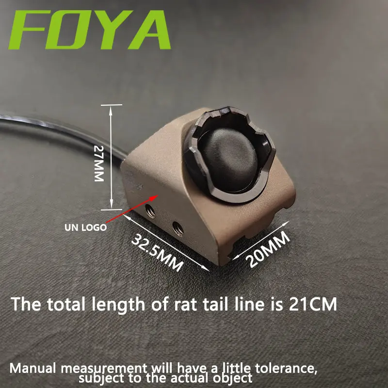 

Tactical UNIT ModButton Hot Button Pressure Remote Switch Mlok Keymod 20mm Rail For Surefir M300 M600 MAWL NGAL DC 2.5 SF PLUG