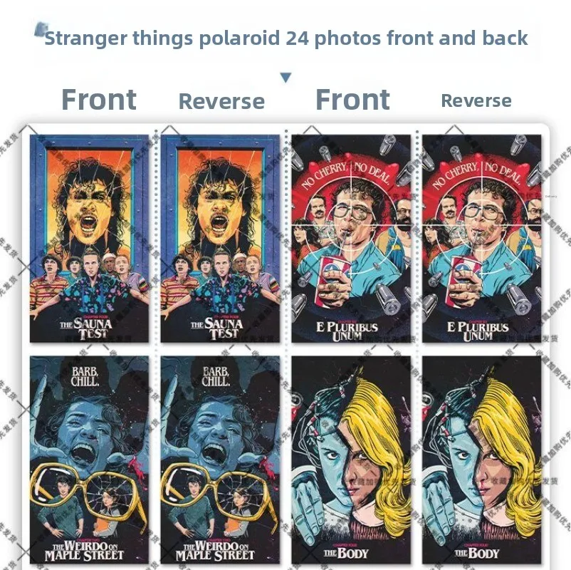 72-Piece Stranger Things Instant Film Collection MikerobinNancySteve Comic-Style Poster Cover LOMO Cards