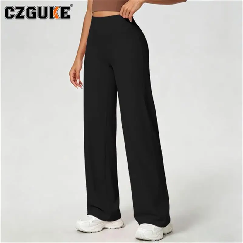 CZGUKE-Women High Waist Flare  Pants Soft  Wide Leg Long Trousers Tummy Control Stretch Leggings Gym Fitness Casual Sports Pants