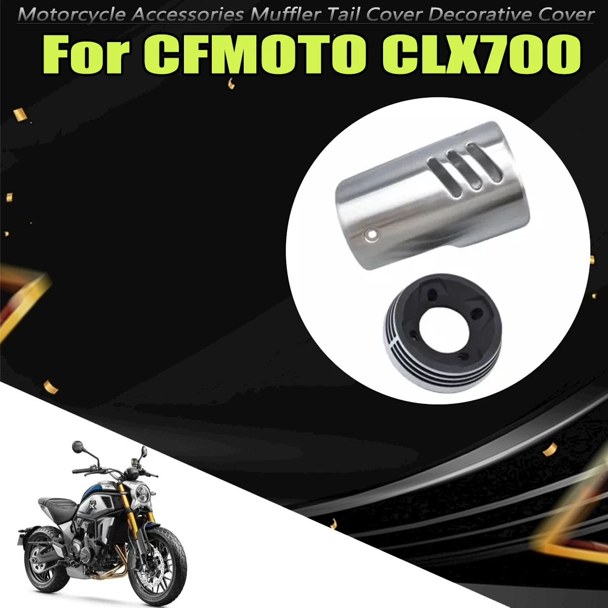 

Motorcycle Accessories Exhaust Muffler Tail Cover Tail Tube Decorative Cover Fit For CFMOTO CLX700 700CLX CL-X700