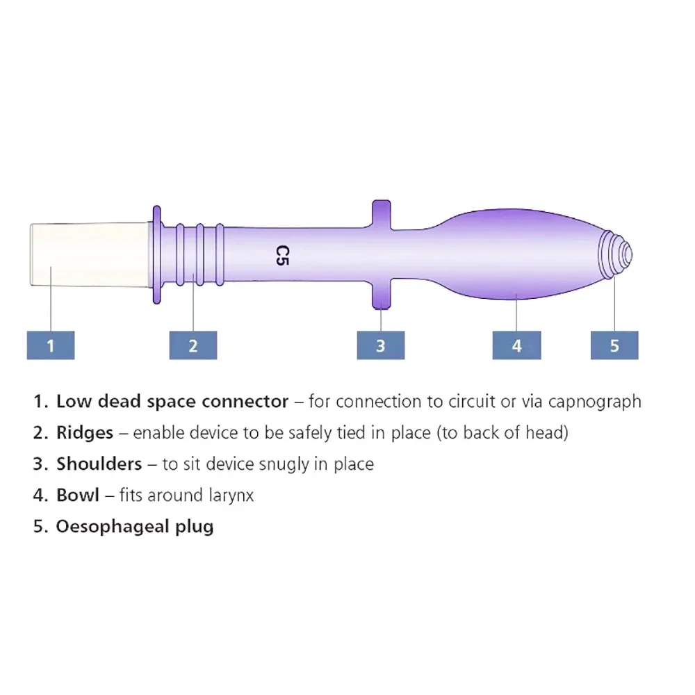 Cat Dogs Rabbit Blind Intubation Tube Medical Soft V-Gel Supraglottic Airway ET Tube Device for Cats Veterinary Tools