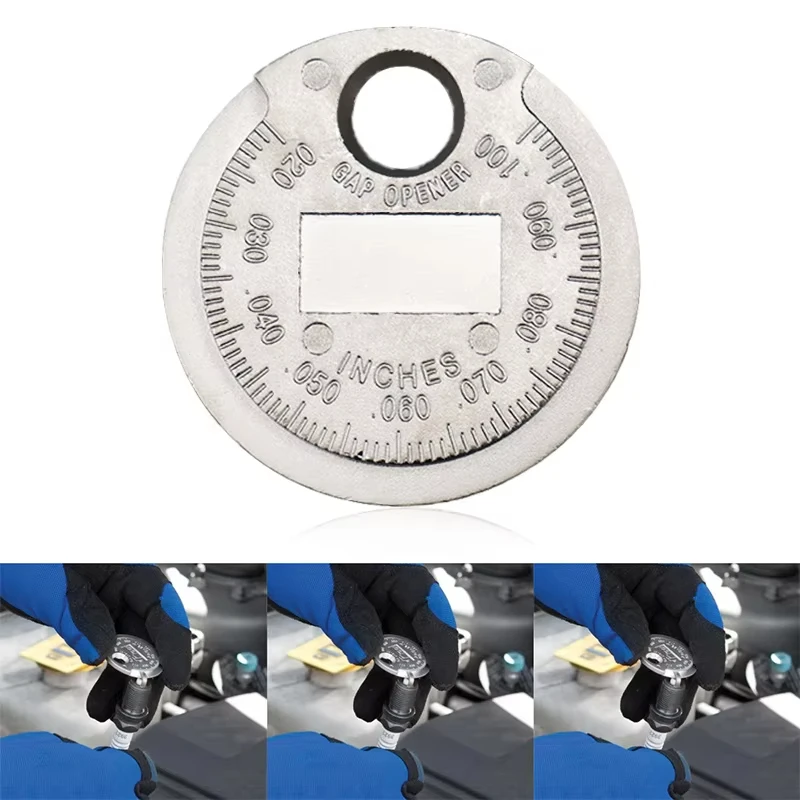 Spark Plug Gap Gauge Tool Measurement Coin-Type 0.6-2.4mm Range Spark Plug Gage Gap Tool Feeler Spark Plug Gap Measurement Tool