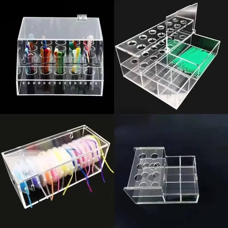 Dispenser per applicatore adesivo per rack di posizionamento per scaffali in resina dentale multifunzionale per siringhe composite, scatola di incollaggio, laboratorio per dentisti