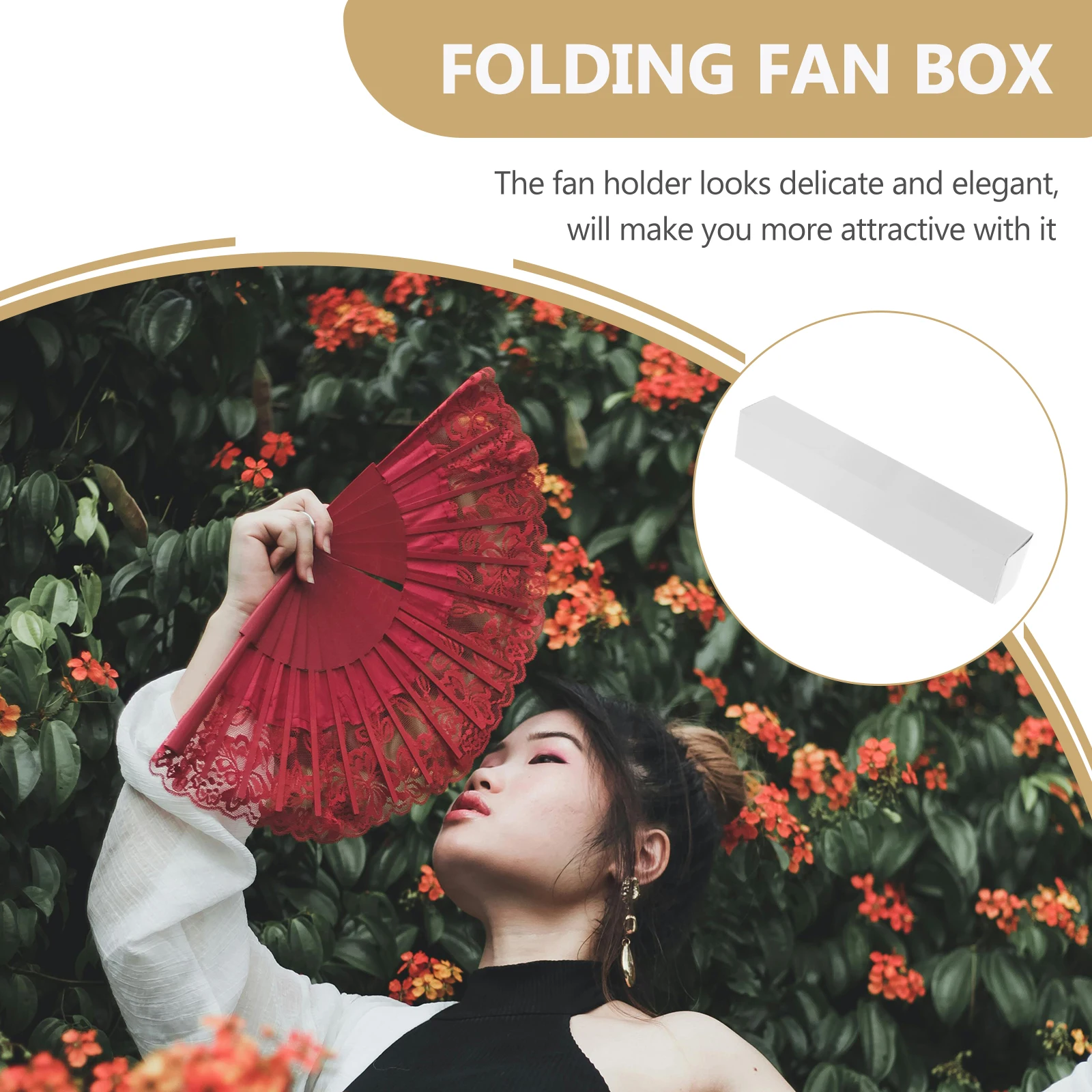 

20 Pcs Gift Box ganizer Decorative Cases Paper Holder Simple Storage Container Practical Diy Fan Box Fan Container Use