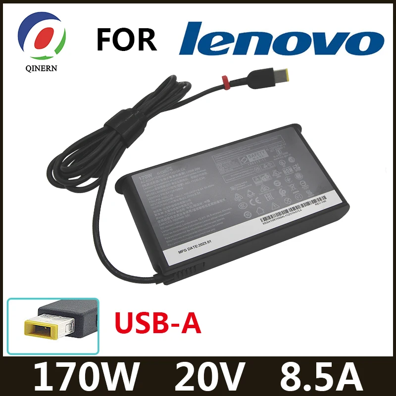 

20V 8.5A 170W AC Power Adapter for Lenovo Laptop Charger Legion 5 Y7000P Y720-15 P50 P51 P70 P71 T440p T540p W540 W541 45N0514