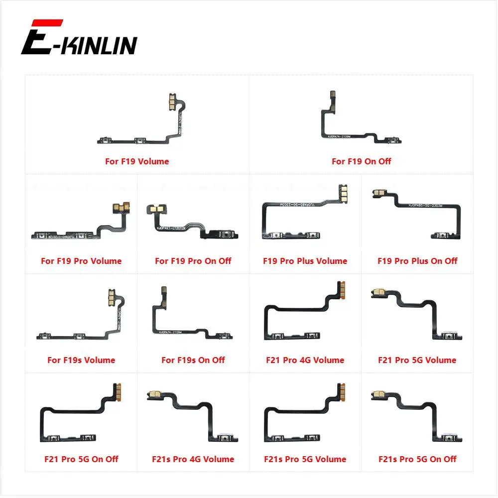 Power ON OFF Mute Switch Control Key Volume Button Flex Cable For OPPO F19 F19s F21 F21s Pro Plus 4G 5G Replacement Parts