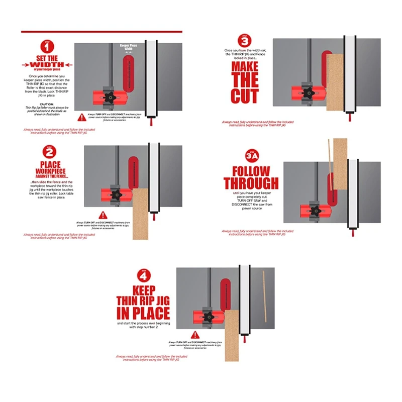 Thin Rip Tablesaw Jig, Thin Rip Tablesaw Jig Module Slicing Positioner Contour Gauge Shape Duplicator Lacator For Wood