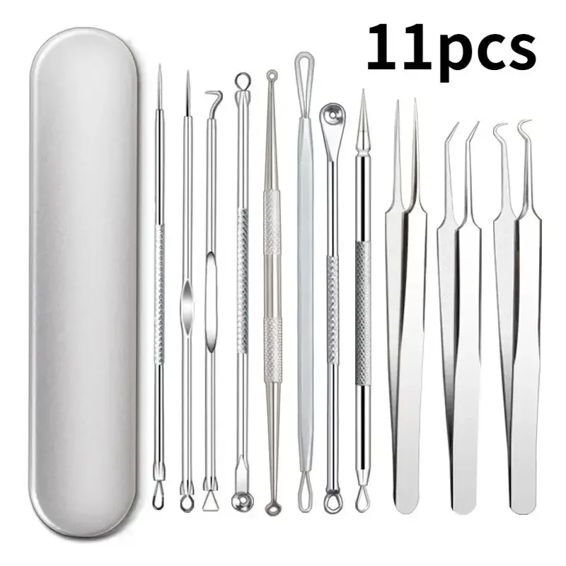 Acne Care Black Cleaner Deep 11Pcs Blackhead Tweezers Hair