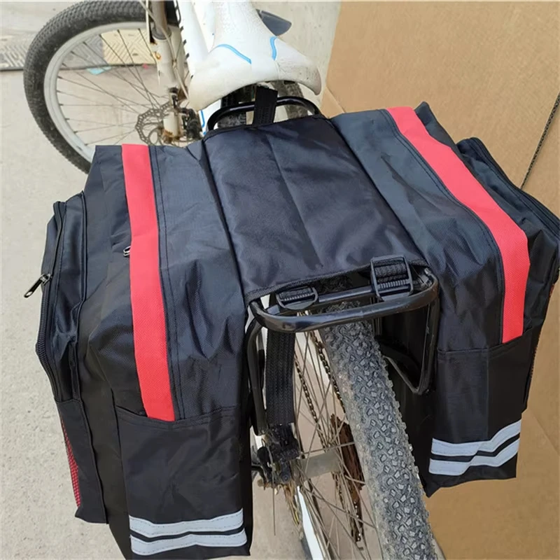 Cycling Double Side Rear Rack Bike 2 In 1 Camo Trunk Bag Mountain Road Bicycle Tail Seat Pannier Pack Luggage Carrier Bike Bag image 5