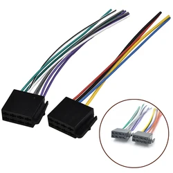 Car Stereo Radio ISO Cable Adapter ABS Universal Male Plug To Female Connector Wiring Harness Automobile Accessories