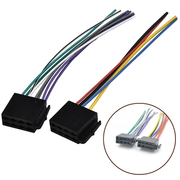 Adaptateur de câble ISO pour Radio stéréo de voiture, prise mâle universelle ABS vers connecteur femelle, faisceau de câbles, accessoires automobiles