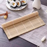 Exquisite Bamboo Sushi Mat with White Finish Seaweed Rice Roll Curling Non Stick Japanese Style Kitchen Essential  Sushi Making