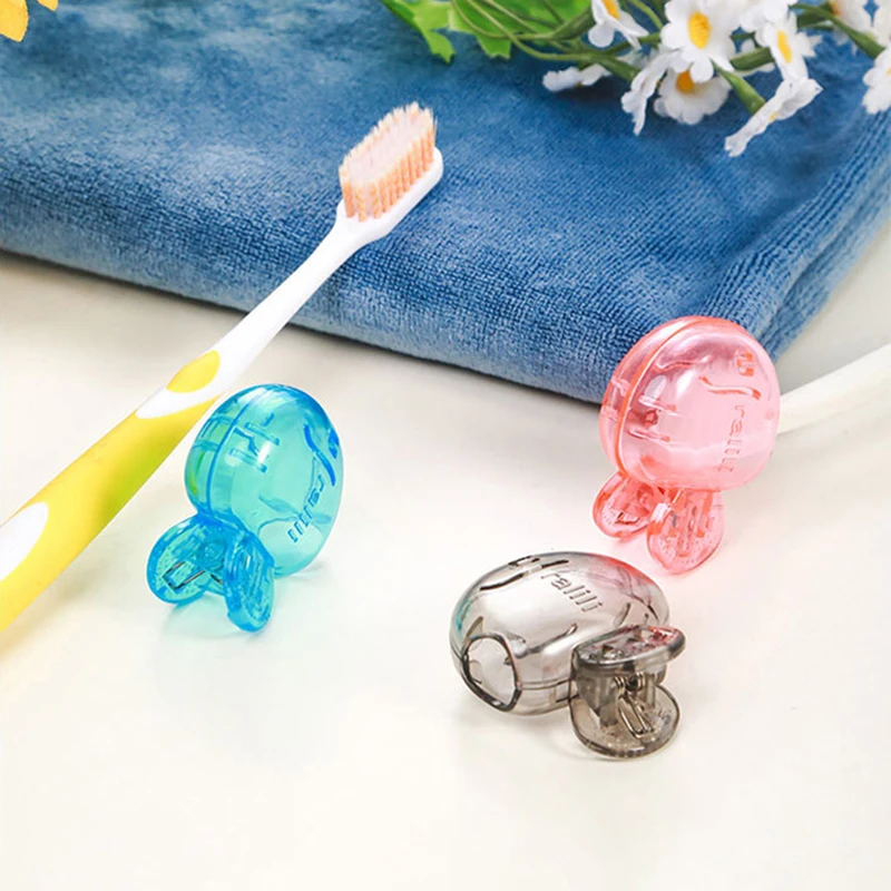 Travel Toothbrush Head Cover Dustproof Toothbrush Head Protector Cap Portable Plastic Clip For Household Travel