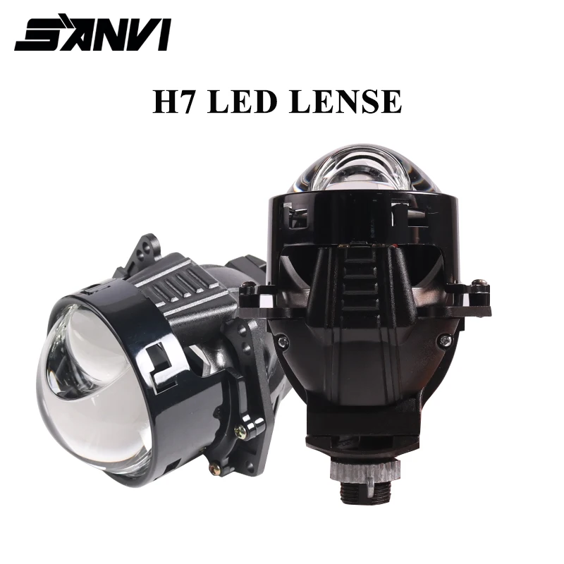 

55W 3 Inch Bi-Led Lenses for H1 H4 H7 9005/9006 Socket Motorcycle Headlight Retrofit 5500K Long Lifespan Porjector Lens