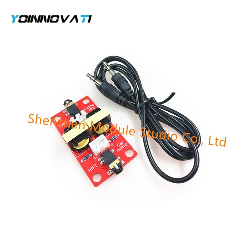YT Audio noise common ground noise isolator board car navigation GPS current sound filter to eliminate AUX anti-interference
