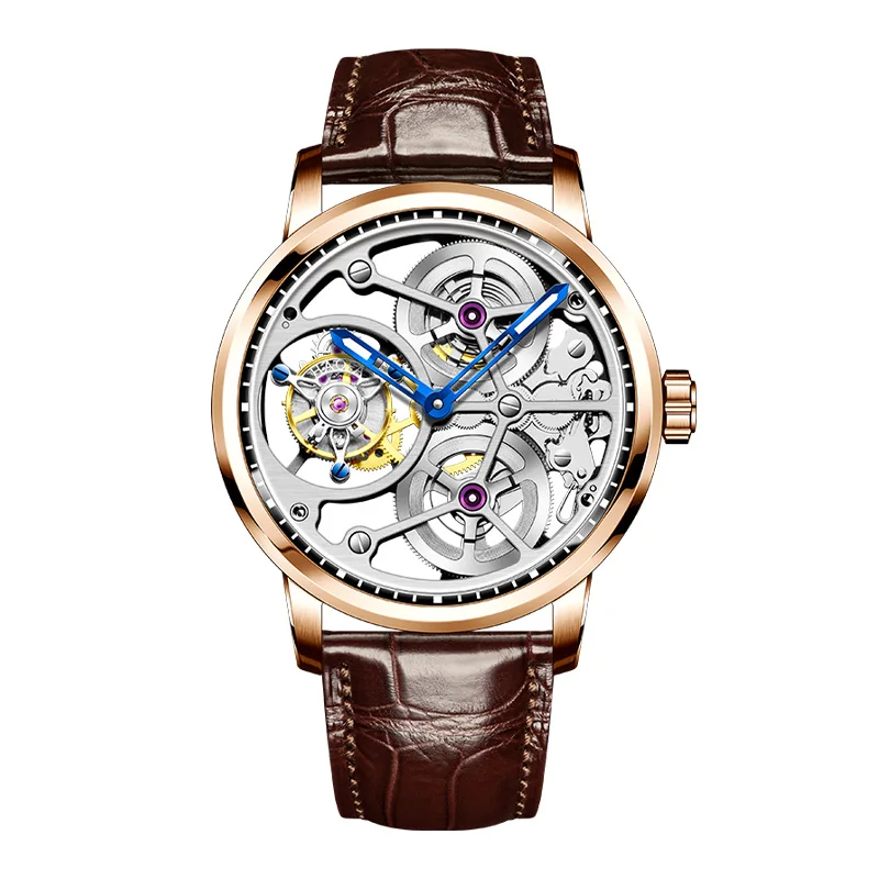 Haofa Flying Tourbillon Mechanical Watch for Men Hollow Luxury Sapphire Manual Watch Skeleton Business Casual Watch 1945