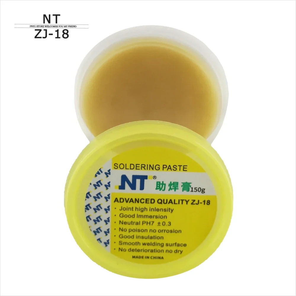 Solder Flux Soldering Paste NT ZJ-18 Yellow paste Advance Quality Solder Flux Soldering Paste High Intensity Free Rosin