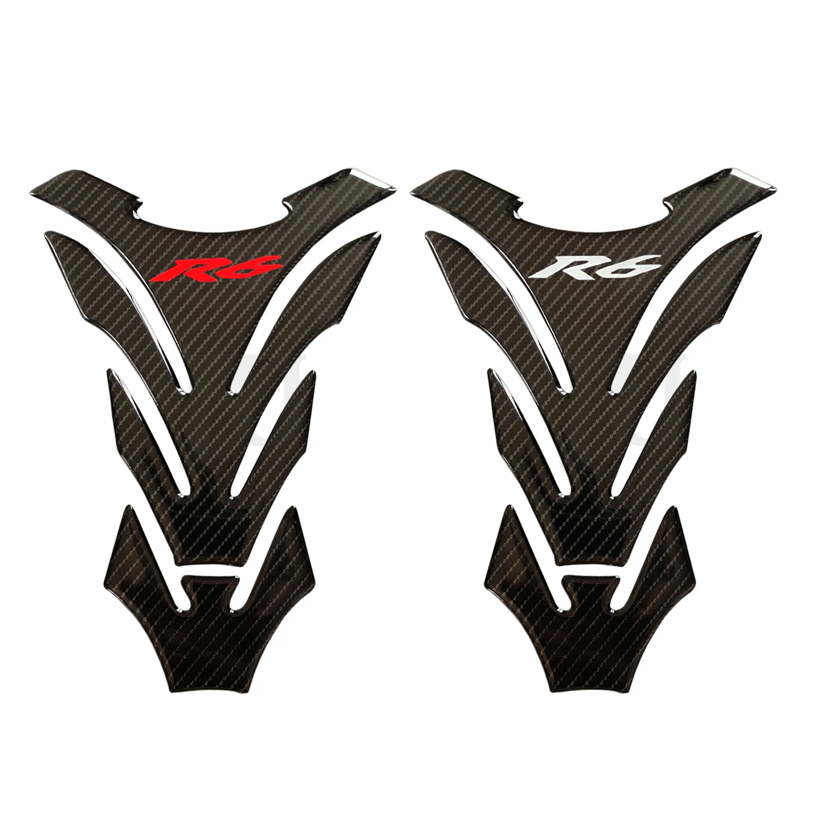 

For Yamaha R6 Decorate Tank Pad Black Carbon Brazing Protector Racing Sticker Protector High Quality 3D Resin Tankpad