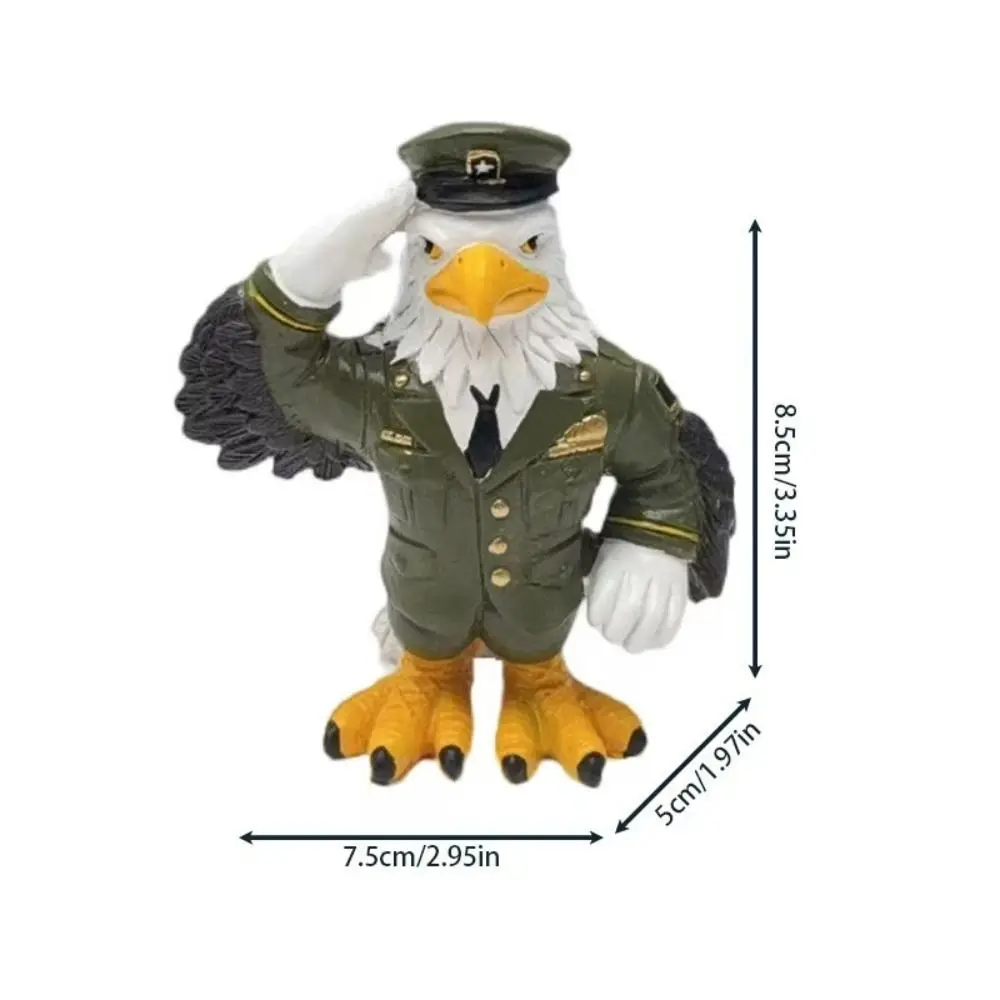 

Crafts Resin Eagle Ornament Cute Art Animal Sculpture Creative Cartoon Miniatures Figurine Home