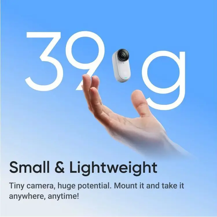 2025 Insta360 GO 3S كاميرا الحركة الصغيرة 4K أسود أبيض 39g 64G 128G مقاوم للماء تثبيت FlowState Insta 360 Go 3s #3