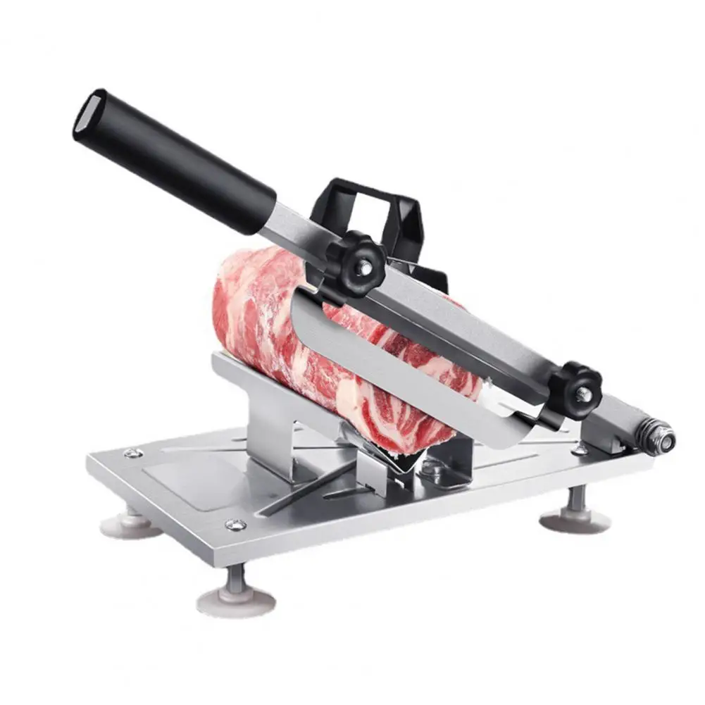 Easy Clean Meat Cutter Stainless Steel Frozen-meat Cutting Machine with Adjustable Thickness Ergonomic Design Kitchen R for Meat