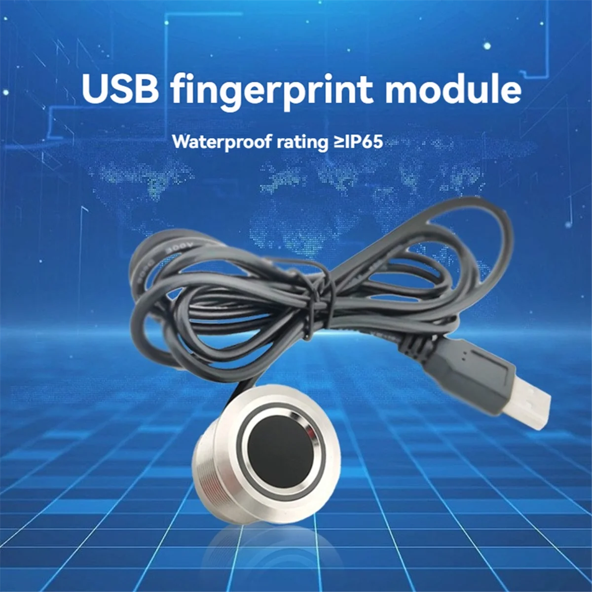 

AB51 R503Pro-USB модуль отпечатков пальцев емкостью 1500, модуль отпечатков пальцев, сенсорный сканер IP65, водонепроницаемый для контроля доступа