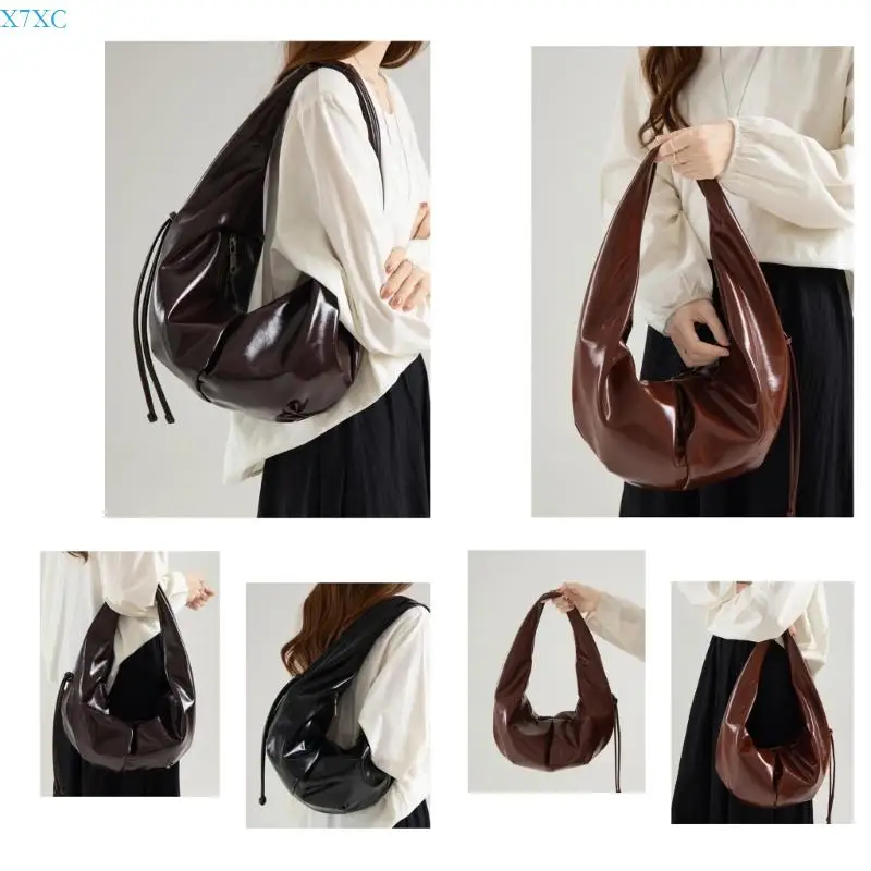 

X7XC Crescents Shoulder Bags for Women Small Shoulder Purse Handbag Winter Fall Clutches Hobos Toted Bag Underarm Purses