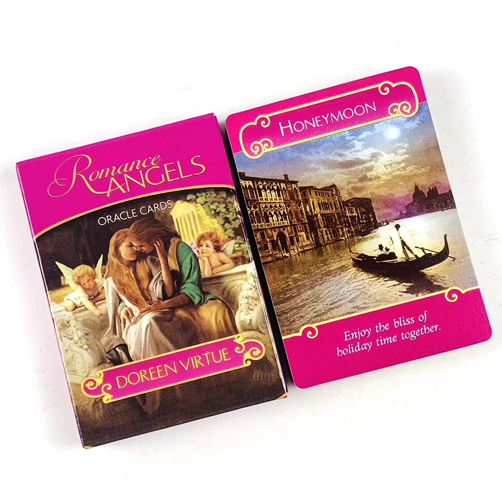 

Los Angels Del Amor Oracle Cards A 44 Tarot English Divination Edition Deck Borad Games,A Perfect Date Night Anniversary Gifts