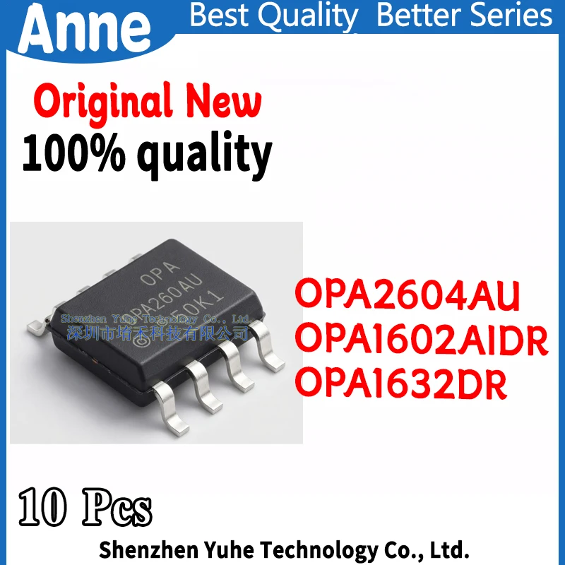 (10piece)100% New OPA2604AU OPA2604 OPA1602AIDR OPA1602AID O1602A 01602A OPA1632DR OPA1632 OPA 1632 SOP-8 Chipset