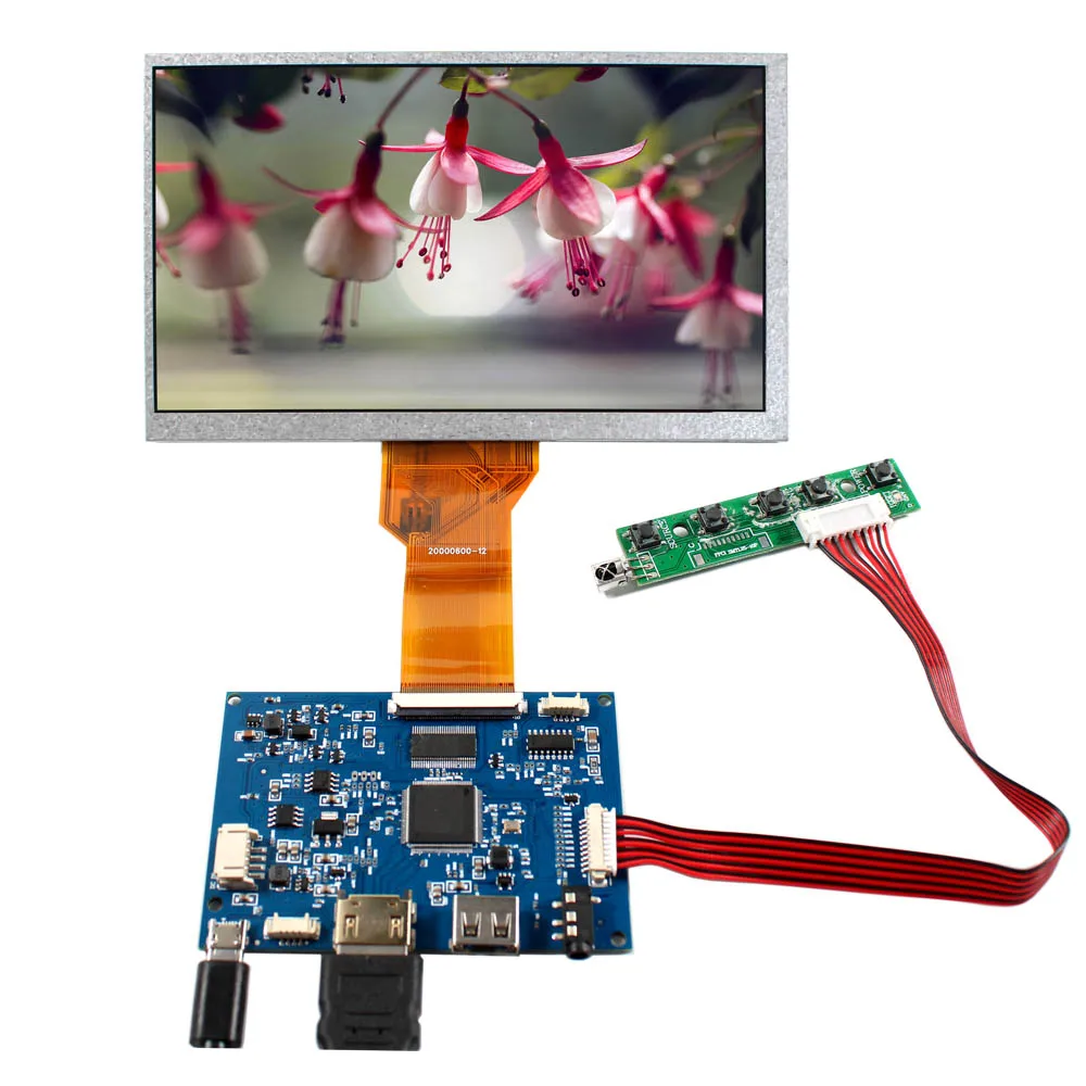 

7 Inch AT070TN92 800X480 WLED TFT-LCD Screen with HD-MI USB Controller Board