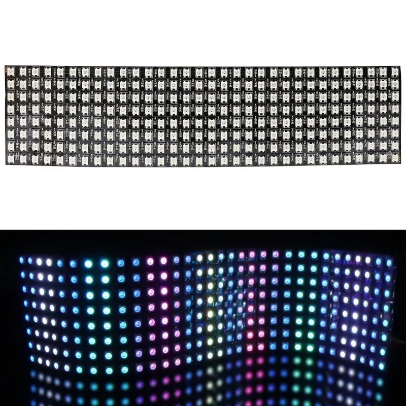 

1Pcs WS2812B RGB LED Digital Flexible Individually Addressable Panel Light Strip WS2812 8x8 16x16 8x32 Module Matrix Screen 5V