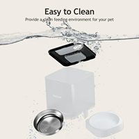 Timed Pet Feeder for Cats and Dogs - Automatic Dry Food Dispenser with Programmable Portion Control & Desiccant Bag - Includes