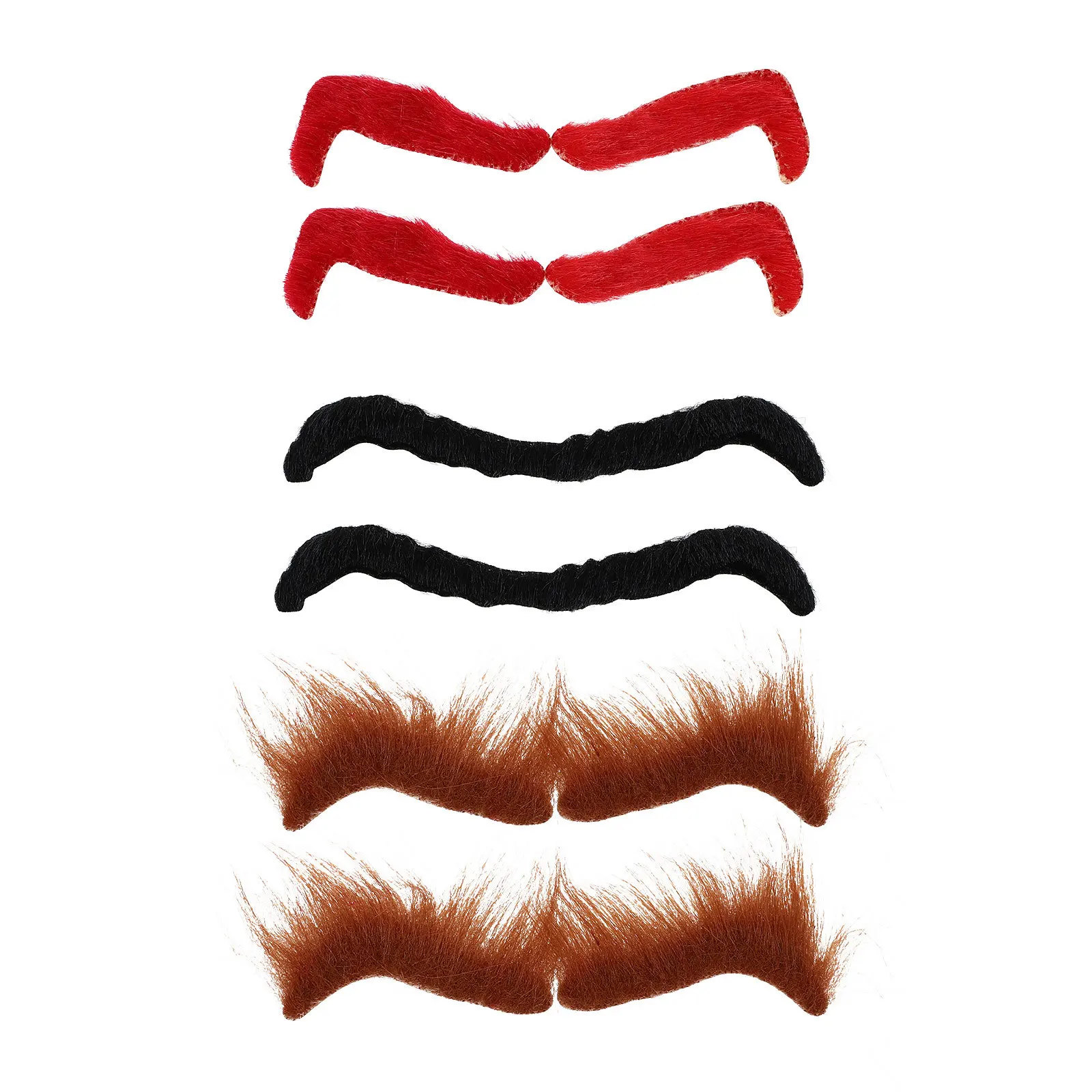 6Pairs Lint Fake Eyebrows Halloween Costume Durable Funny Eyebrows Cosplay Props Masquerade Supplies Fake Eyebrow