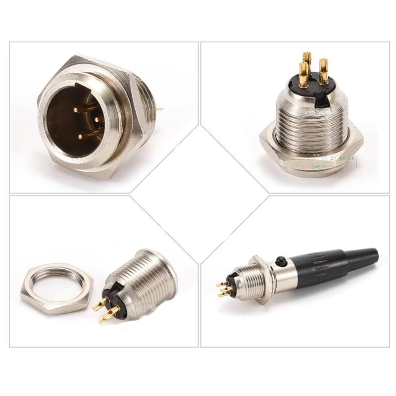 Mini XLR 3-poliger weiblicher männlicher Stecker, kleiner XLR-Audio-Mikrofon-Anschluss für MIC, Löten, gerader Netzstecker A2