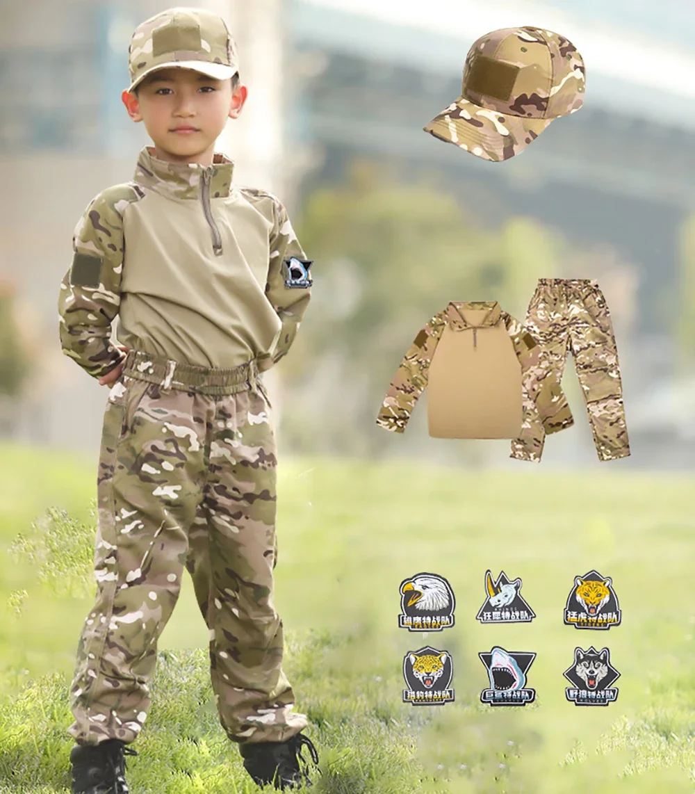 Uniforme militaire CP CamSolomon Dull pour hommes, armée américaine, chemises de saut en plein air, vêtements des forces spéciales Airsoft pour enfants