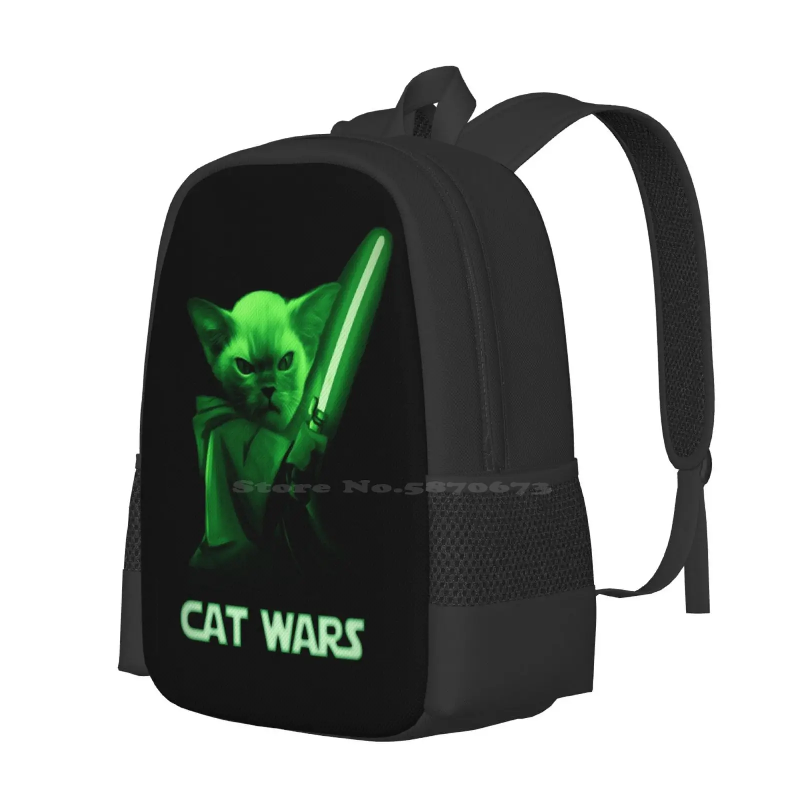 Mochila escolar de gran capacidad de Cat Wars, mochila para portátil