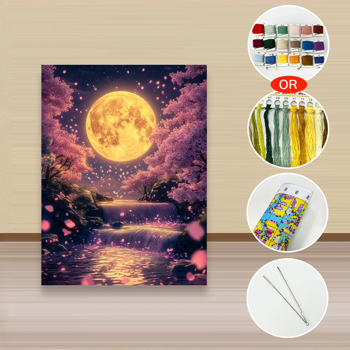 1 Stück 30x40cm/11,8x15,7 Zoll, 11Ct/14Ct Kreuzstich-Set, DIY Valentinstagsgeschenk, Stickerei-Set für Festivals, Porträts – Detail 3