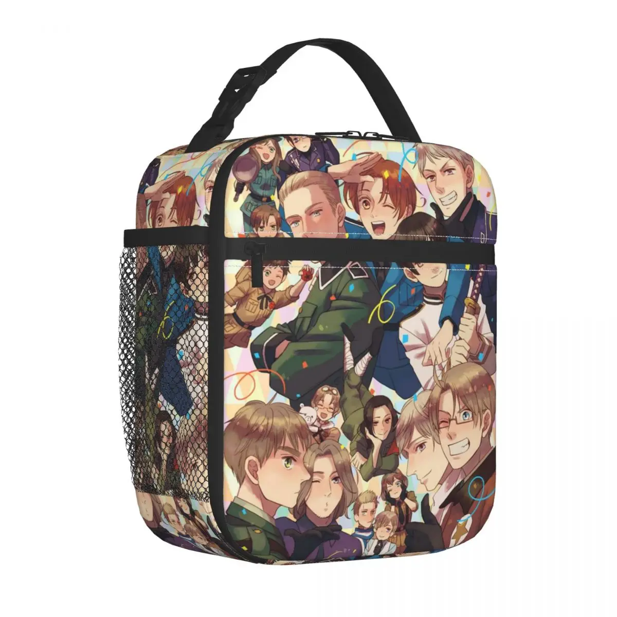 Hetalia World Stars Product Insulated Lunch Tote Bag For Office Storage Food Boxes Portable Cooler Thermal Lunch Boxes