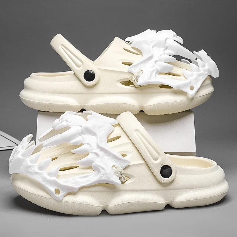 

Non Slip Home Slides Women Men Slippers Cloud Y2K House Summer Soft Sandal Skull Flip Flops Men Male Demon Thick Flat Platform