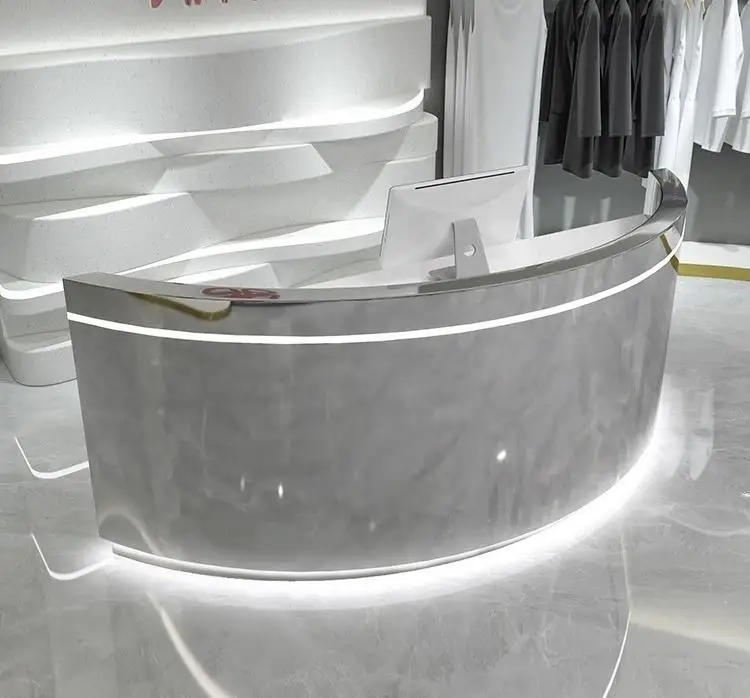 

Горячая продажа, роскошная стойка регистрации из искусственного камня для офиса, отеля, больницы или стойки регистрации салона