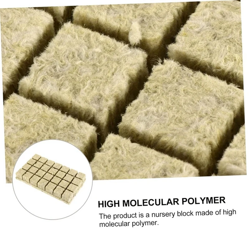 ABNO-Hydroponic Planting Medium Block Plant Block Soilless Matrix Sowing Rock Wool Plug Tray Seedling Block Cultivation