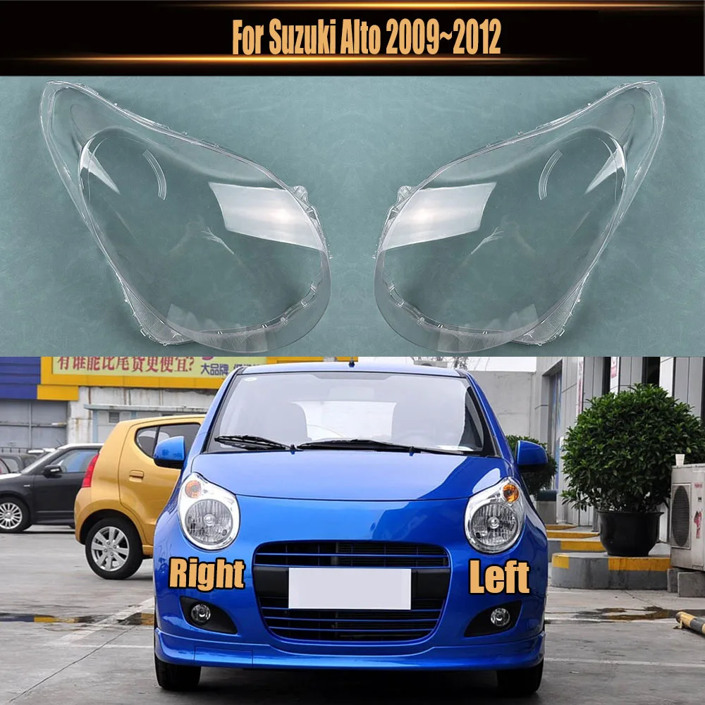 For Suzuki Alto 2009~2012 Front Lamp Shade Headlight Mask Shell Transparent Cover Lens Replace The Original Lampshade