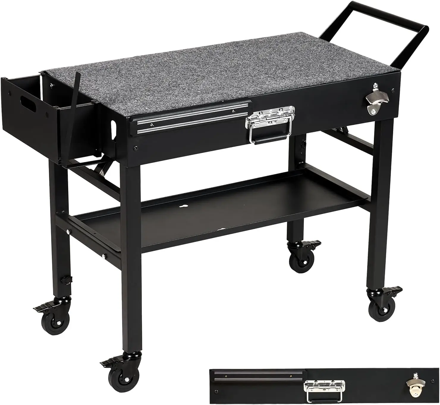 Portable Outdoor Grill Cart: Tables For Outside - Fit Blackstone Griddle, Ninja Stand - Outdoor Table,