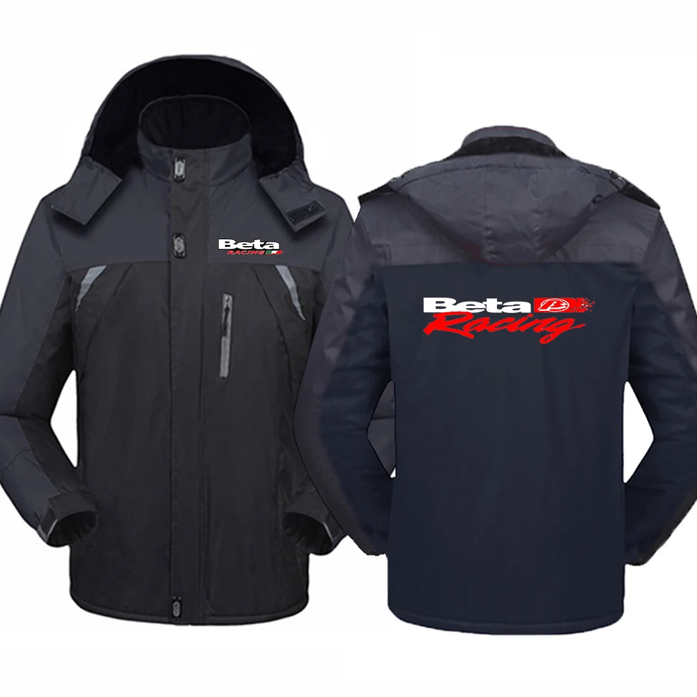 

2023 New Men's Printing Beta Racing Motocross Motorcycle Fashion Winter Thicken Warm Mountaineering Hoodies Windbreaker Coat